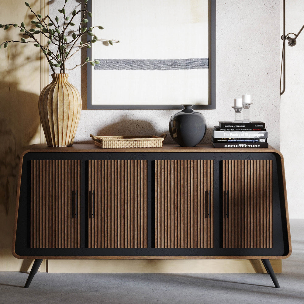 Modern Railtown Sideboard - Elegant Wooden Storage Cabinet
