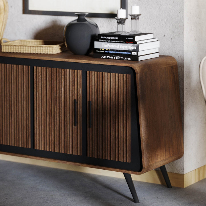Modern Railtown Sideboard - Elegant Wooden Storage Cabinet