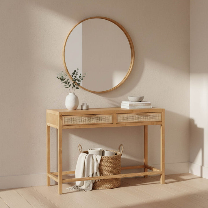 Haven Rattan Console Table — Natural - Decoronto