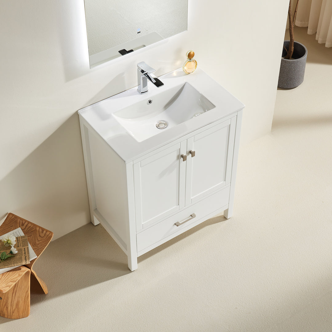 Eminence - 30" White ,  Integrated Ceramic Sink - Decoronto