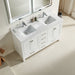 Eminence - 60" White ,  Double Sink, White Quartz Countertop - Decoronto