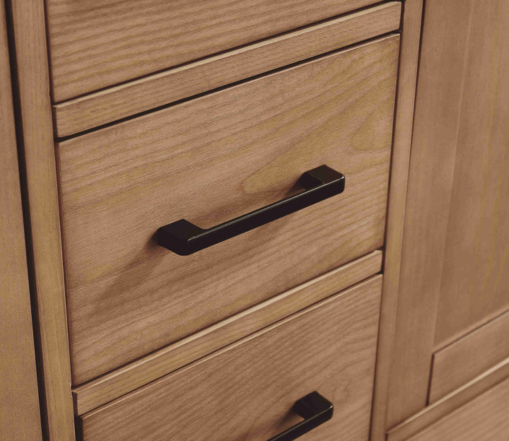 Nora 60″ Bathroom Vanity – Solid Wood with White Quartz Top, Antique Oak - Double Sink - Decoronto