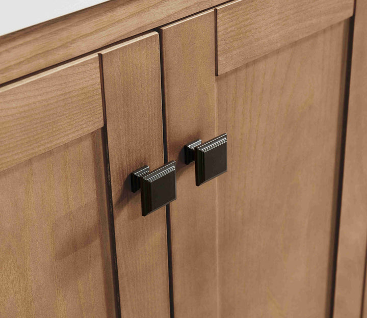 Nora 60″ Bathroom Vanity – Solid Wood with White Quartz Top, Antique Oak - Double Sink - Decoronto