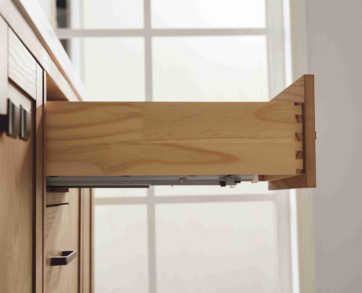 Nora 60″ Bathroom Vanity – Solid Wood with White Quartz Top, Antique Oak - Double Sink - Decoronto