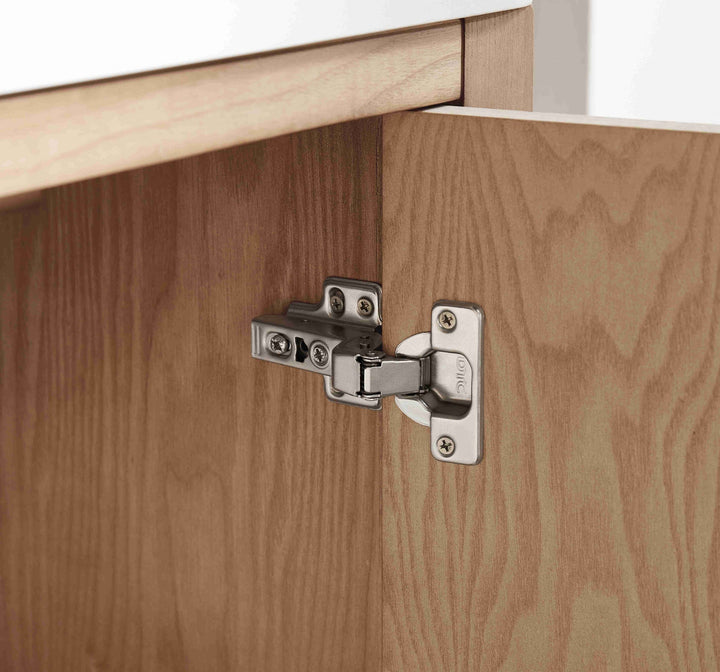 Nora 60″ Bathroom Vanity – Solid Wood with White Quartz Top, Antique Oak - Double Sink - Decoronto