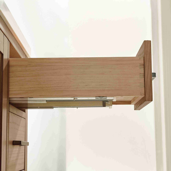 Nora 60″ Bathroom Vanity – Solid Wood with White Quartz Top, Antique Oak - Single Sink - Decoronto