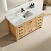 Eminence - 60" White Oak,  Single Sink, White Quartz Countertop - Decoronto