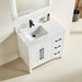 Austin - 36" White, Right Drawers, White Quartz Countertop - Decoronto