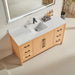 Austin - 60" White Oak, White Quartz Countertop, Single Sink - Decoronto