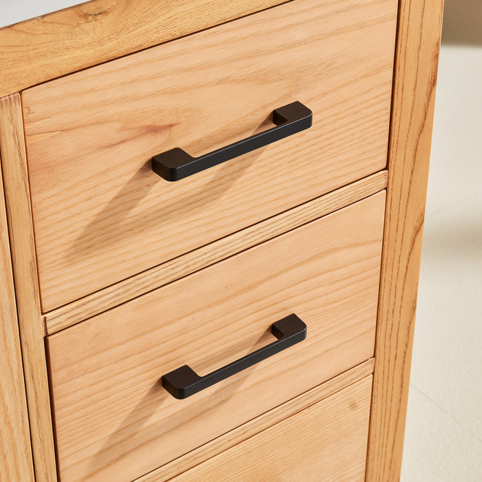 Austin - 60" White Oak, White Quartz Countertop, Single Sink - Decoronto