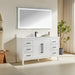 Austin - 60" White , White Quartz Countertop, Single Sink - Decoronto