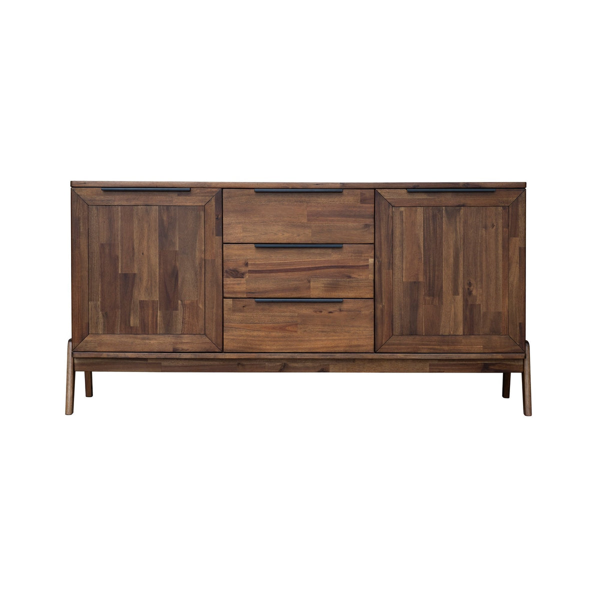 Rune 63 inch mid-century modern solid acacia sideboard metal handles Canada