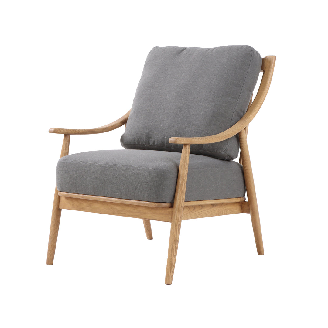 Kinsley Club Chair - Light Linen Cushions / Natural Frame - Decoronto