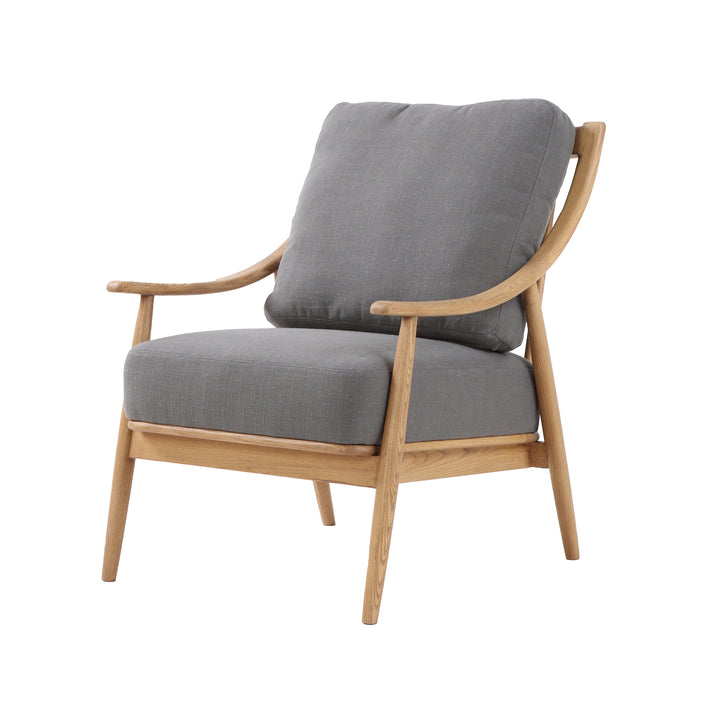 Kinsley Club Chair - Light Linen Cushions / Natural Frame - Decoronto