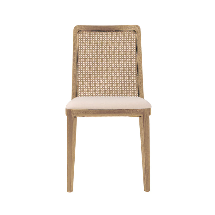 Cane Dining Chair - Oyster Linen/Natural Frame - Decoronto