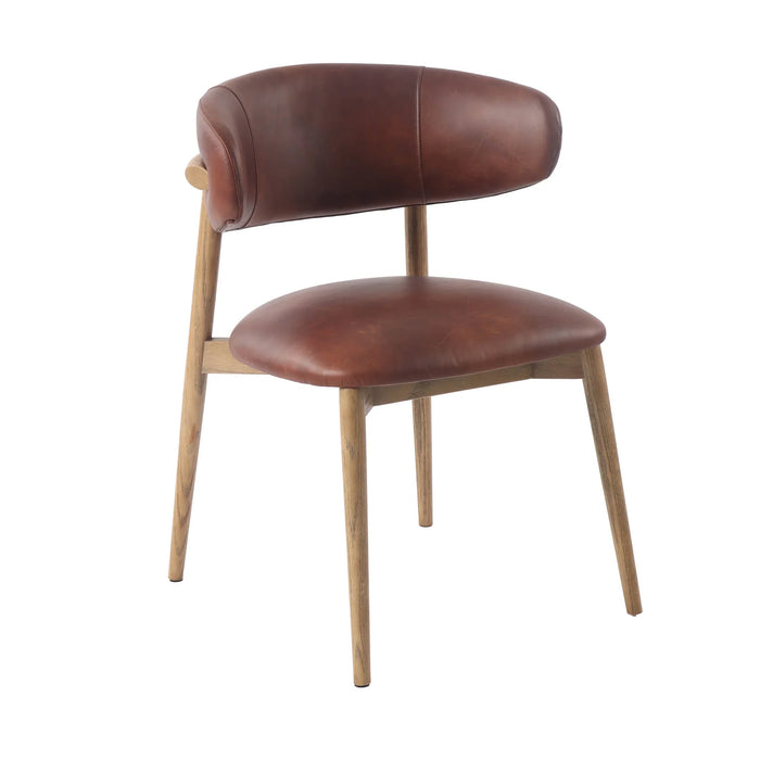 Milo Dining Chair - Tobacco Leather - Decoronto