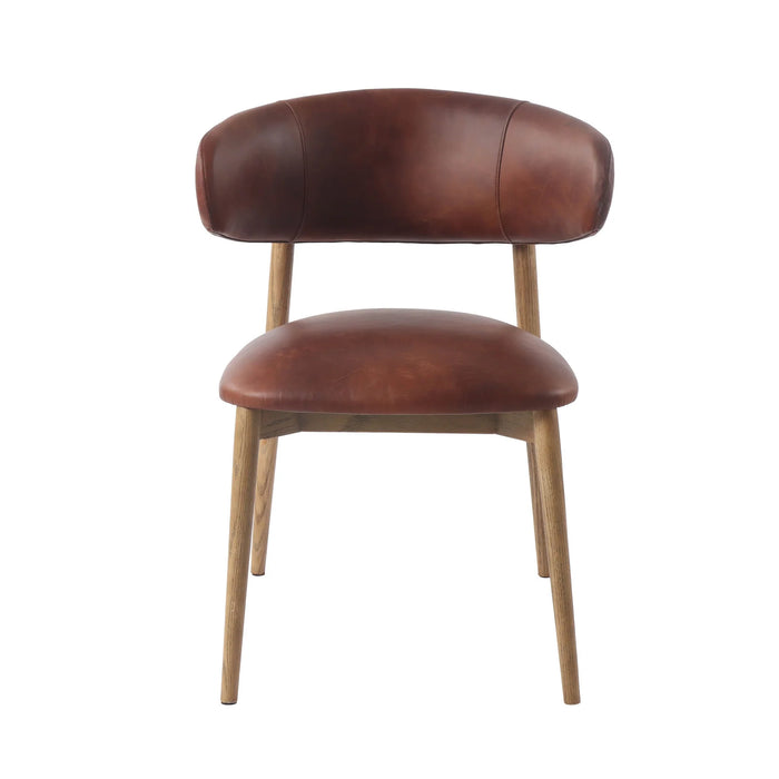 Milo Dining Chair - Tobacco Leather - Decoronto