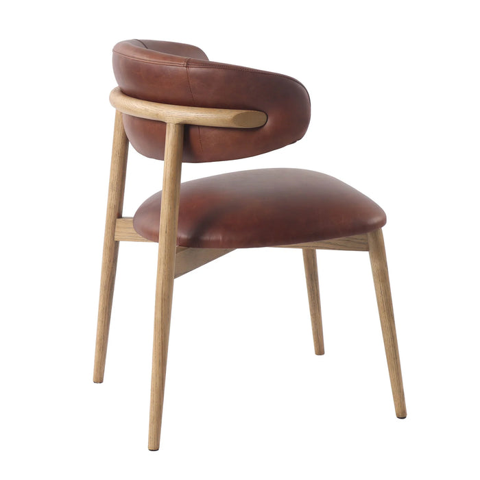 Milo Dining Chair - Tobacco Leather - Decoronto