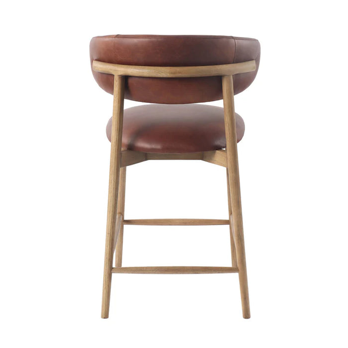 Milo Counter Stool - Tobacco Leather - Decoronto