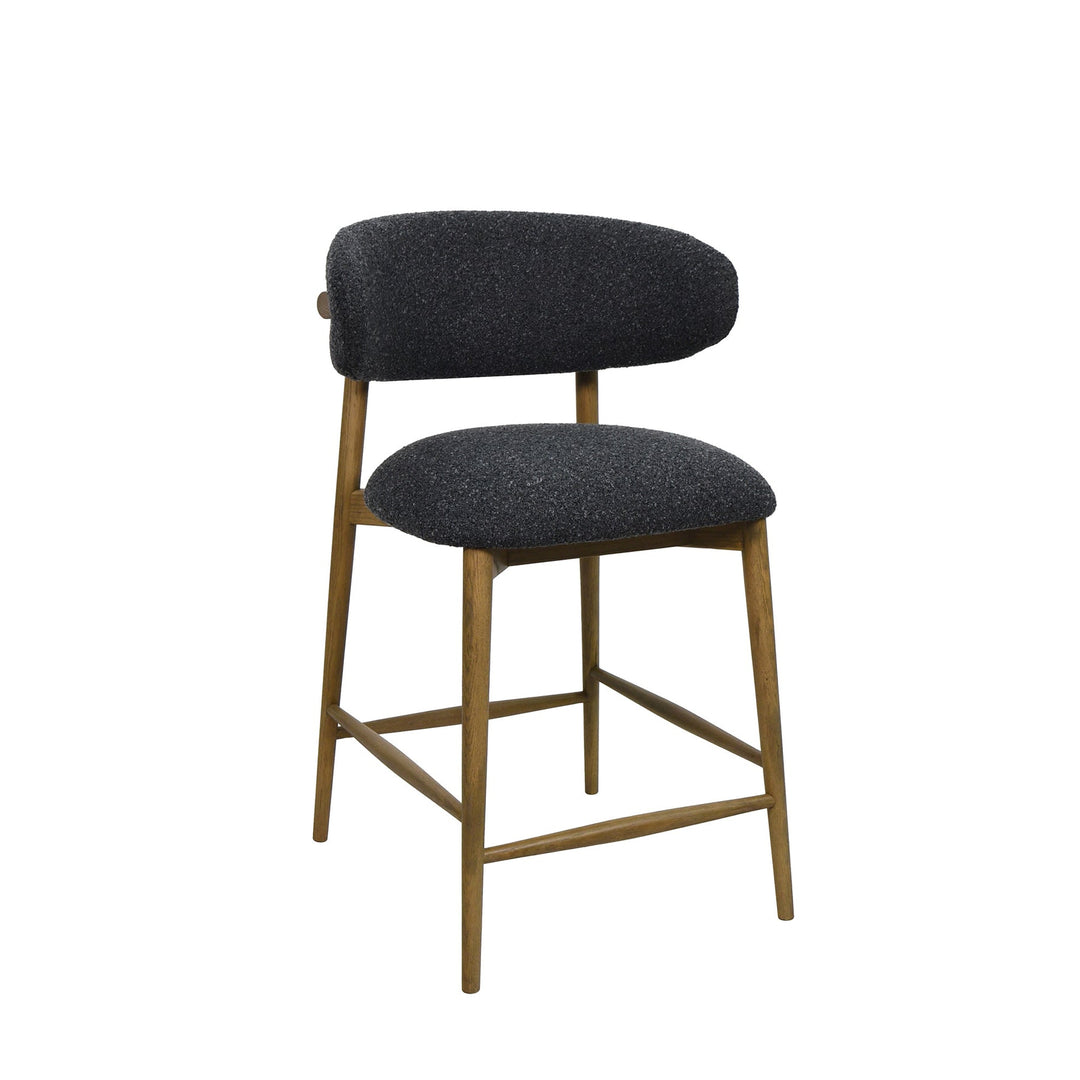 Wren counter stool Cloud Storm fabric solid oak frame limited edition Canada