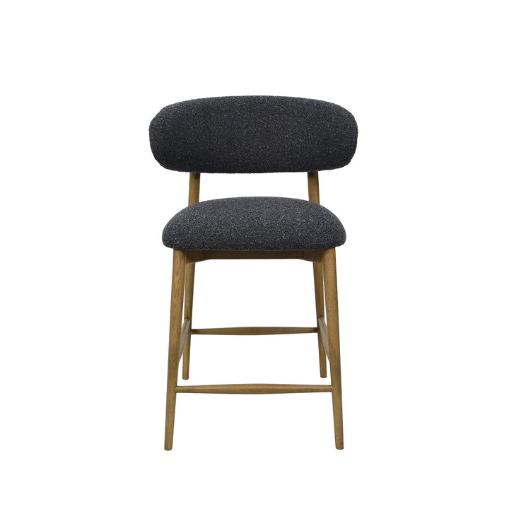 Wren counter stool Cloud Storm fabric solid oak frame limited edition Canada