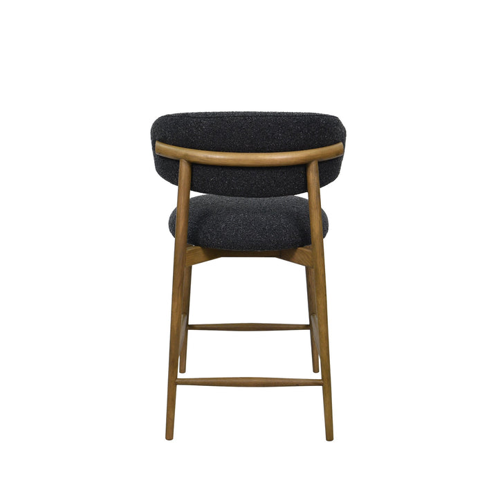 Wren counter stool integrated footrest solid oak natural finish