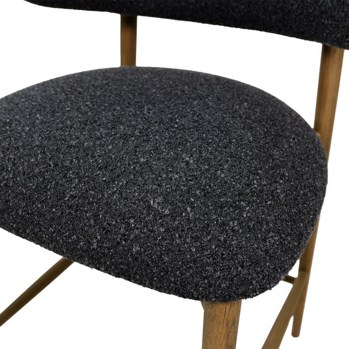 Wren counter stool Cloud Storm fabric 81% polypropylene grey upholstery