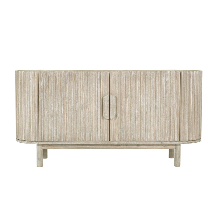 Reed 63 inch natural white wash solid acacia sideboard fluted detail Canada