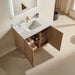 Allure - 36" Antique Oak,Single Sink, White Quartz Countertop - Decoronto