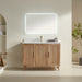 Allure - 48" Antique Oak,Single Sink, White Quartz Countertop - Decoronto