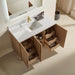 Allure - 48" Antique Oak,Single Sink, White Quartz Countertop - Decoronto