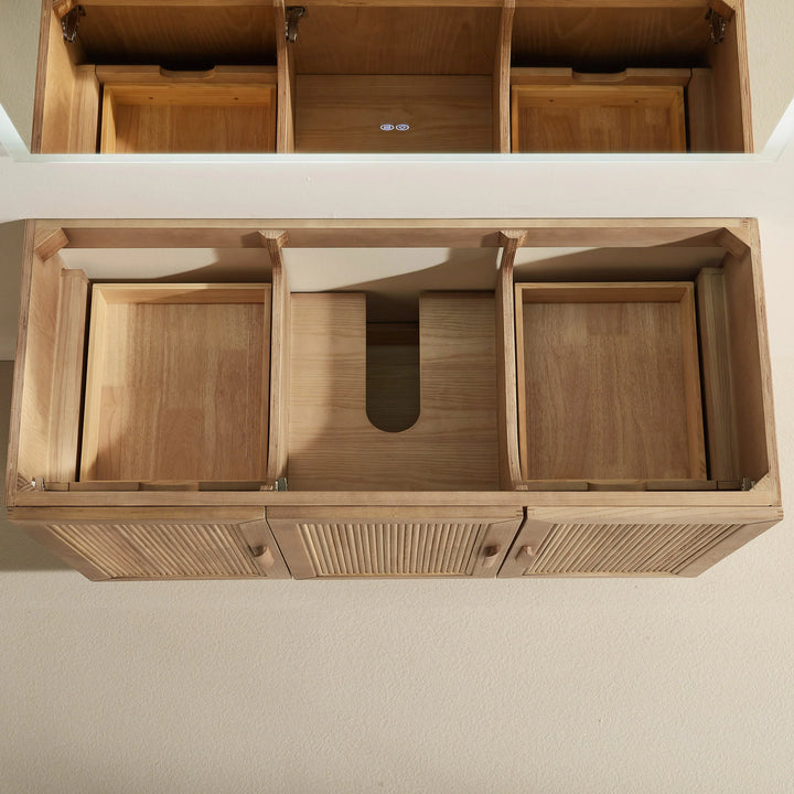 Elora 54″ Bathroom Vanity with Quartz Top - Oak - Decoronto