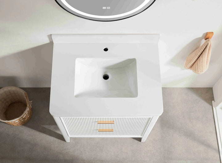Liora 36" Bathroom Vanity with Quartz Top - White