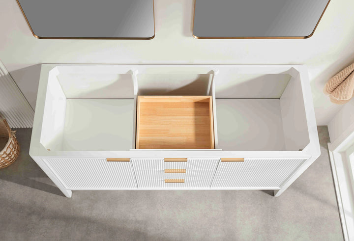 Liora 60" Bathroom Vanity with Quartz Top - White