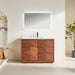 Prestige - 48" Walnut,Single Sink, White Quartz Countertop - Decoronto