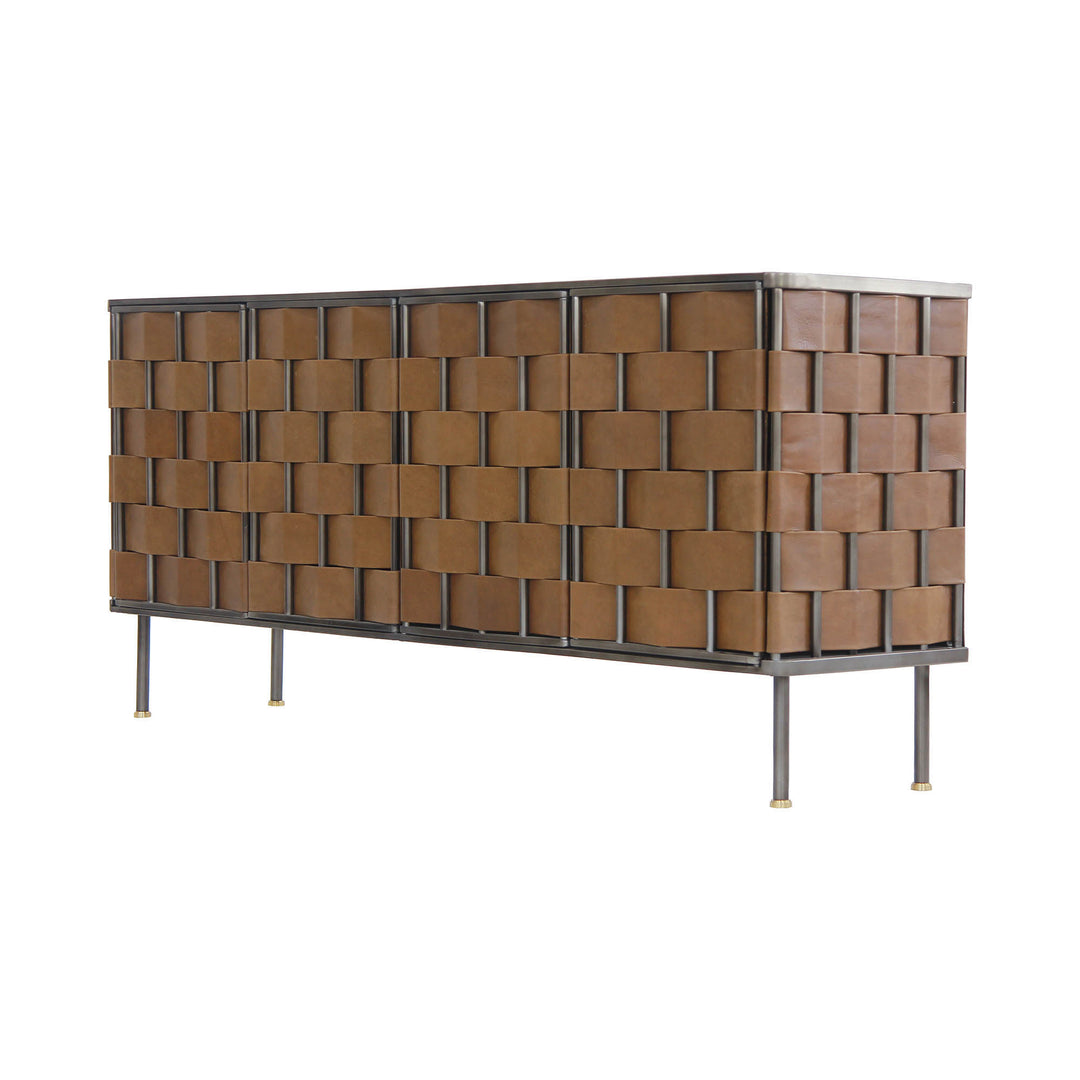 Bishop Sideboard - Brown Leather - Decoronto