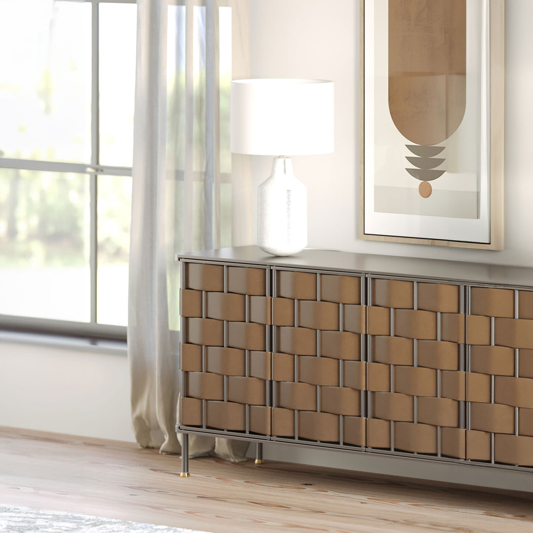 Bishop Sideboard - Brown Leather - Decoronto