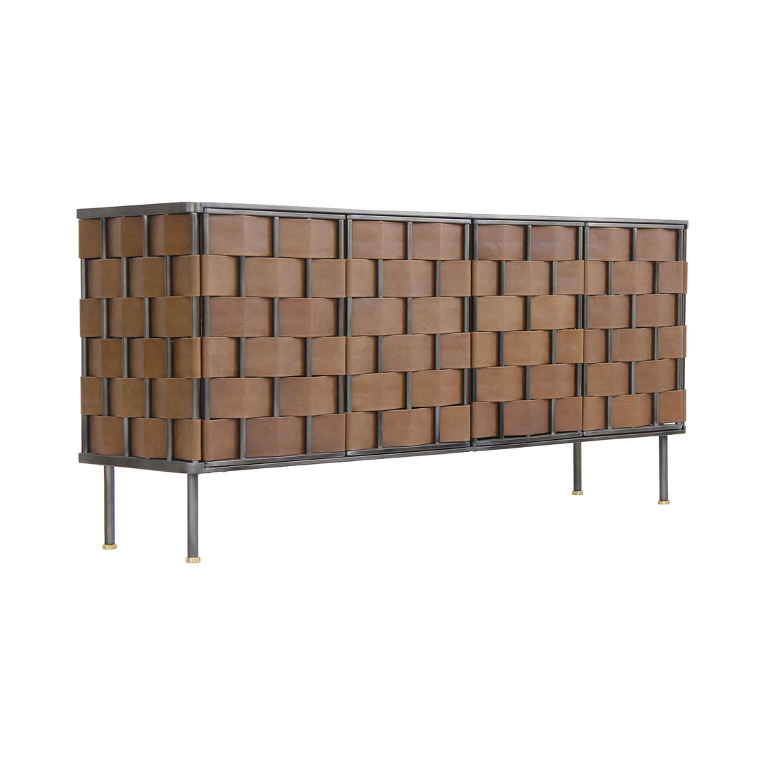 Bishop Sideboard - Brown Leather - Decoronto