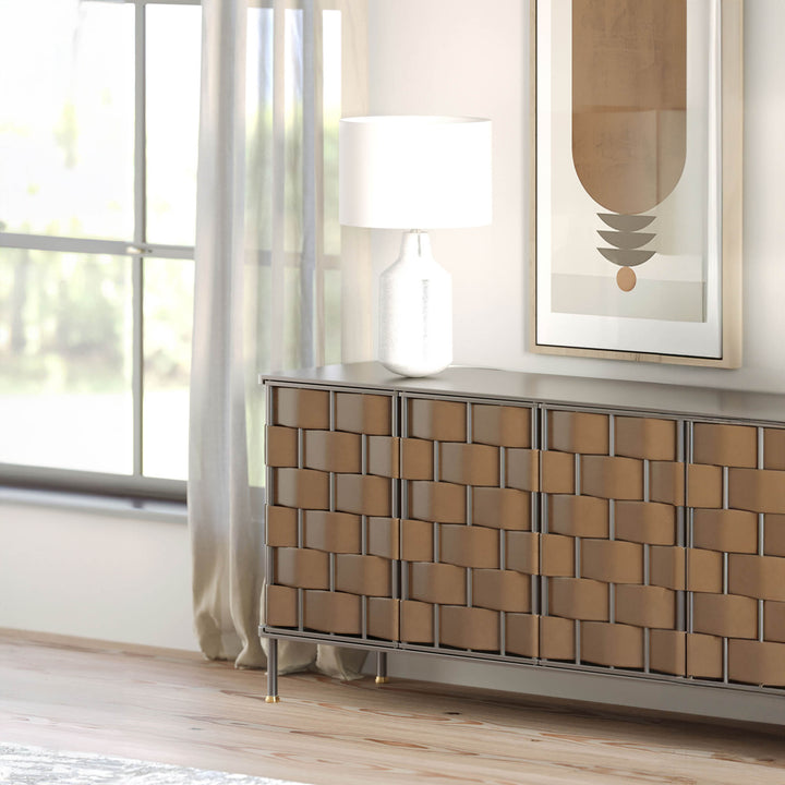 Bishop Sideboard - Brown Leather - Decoronto