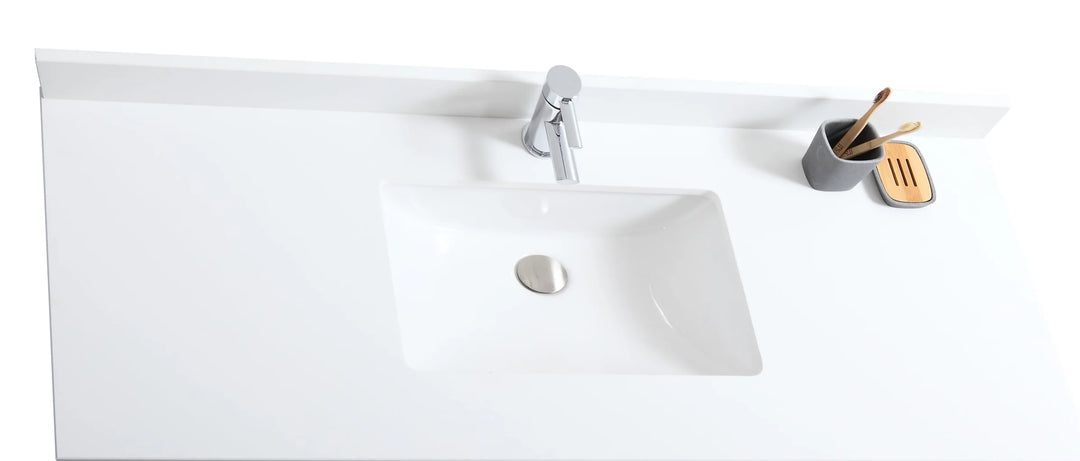 Elora 54″ Bathroom Vanity with Quartz Top - Oak - Decoronto