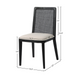 Cane Dining Chair - Oyster Linen/Black Frame - Decoronto